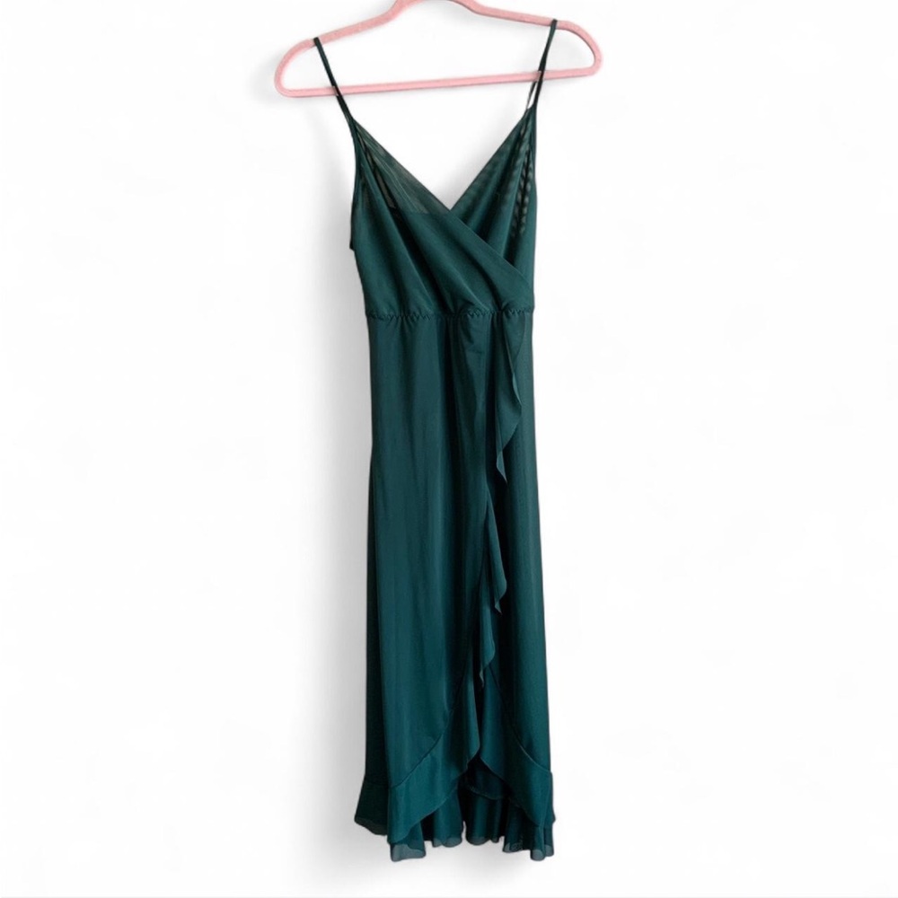 Emerald Green Mesh Maxi Dress